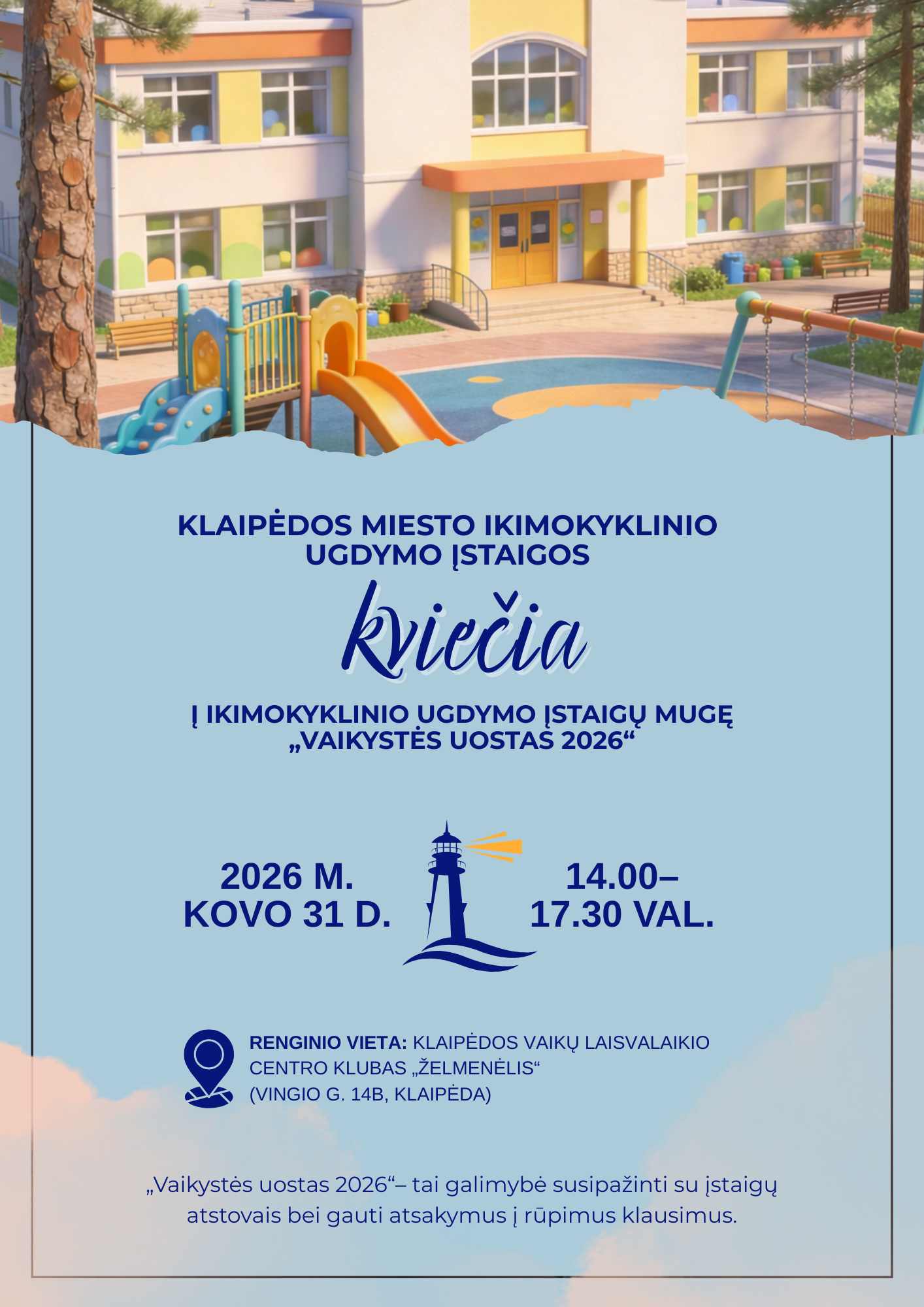 KVIETIMAS į vaikystės uostą 2026 